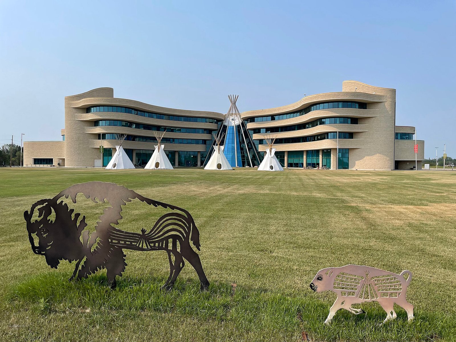 The circular campus building of First Nations University of Canada in Regina